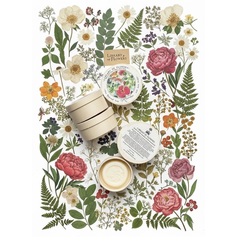 Library of Flowers Arboretum Triple Milled Soap 4 pcMargot Elena Wooden Box NEW